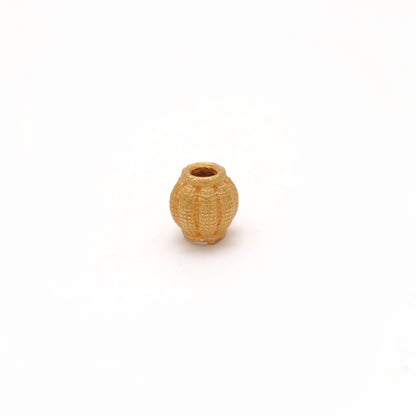 18k Solid Yellow Gold Oval Spacer Beads 4x5mm