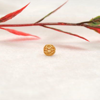 18k Solid Yellow Gold Round Spacer Beads 5mm