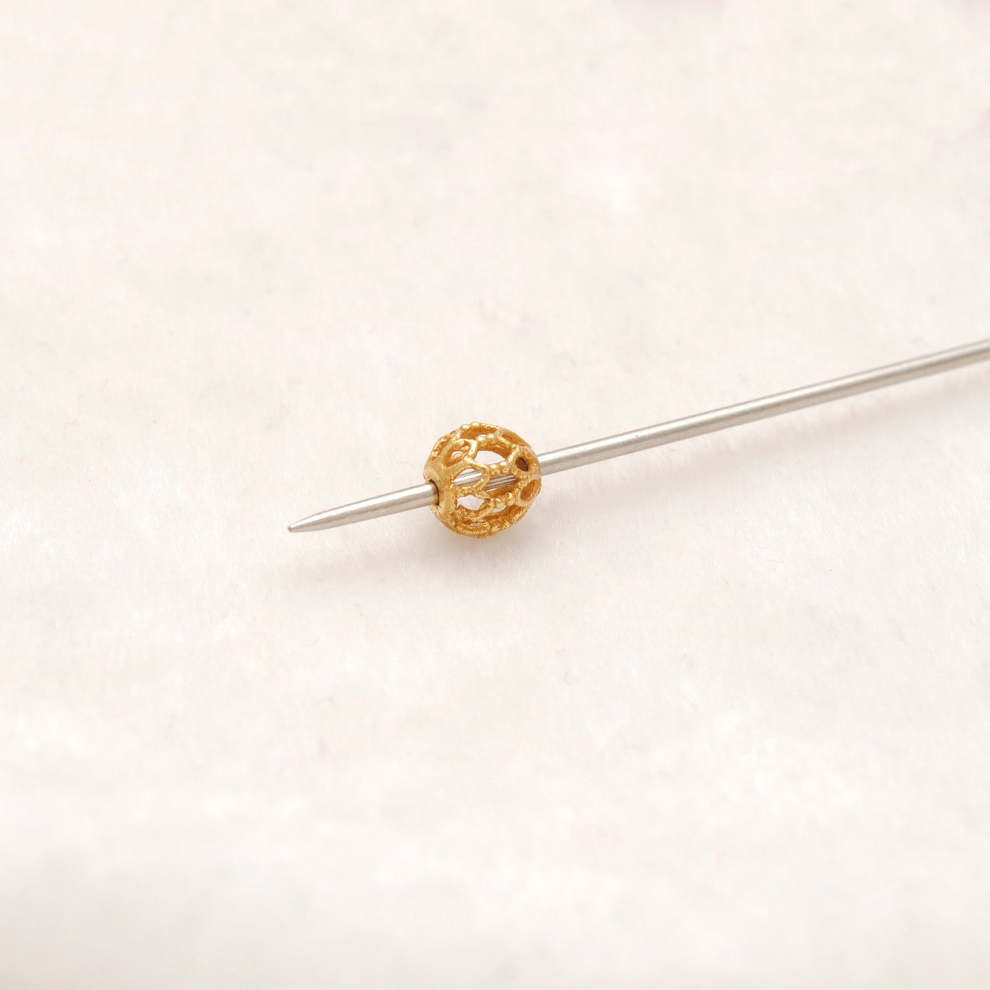 18k Solid Yellow Gold Round Spacer Beads 5mm