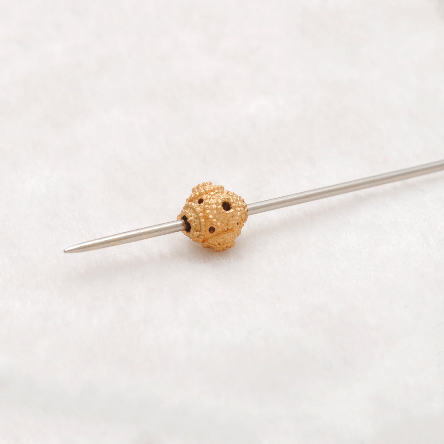 18k Solid Yellow Gold Round Beads 6mm DIY Crafts Supply