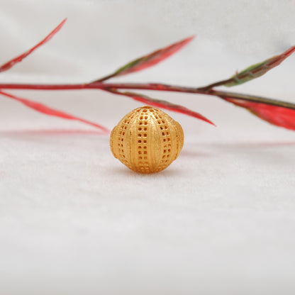 18k Solid Yellow Gold Round Spacer Ball Beads-11X12 mm