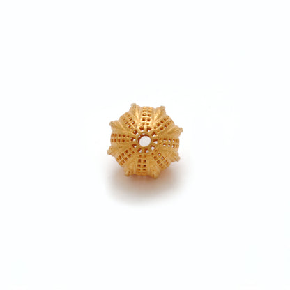 18k Solid Yellow Gold Round Spacer Ball Beads-11X12 mm