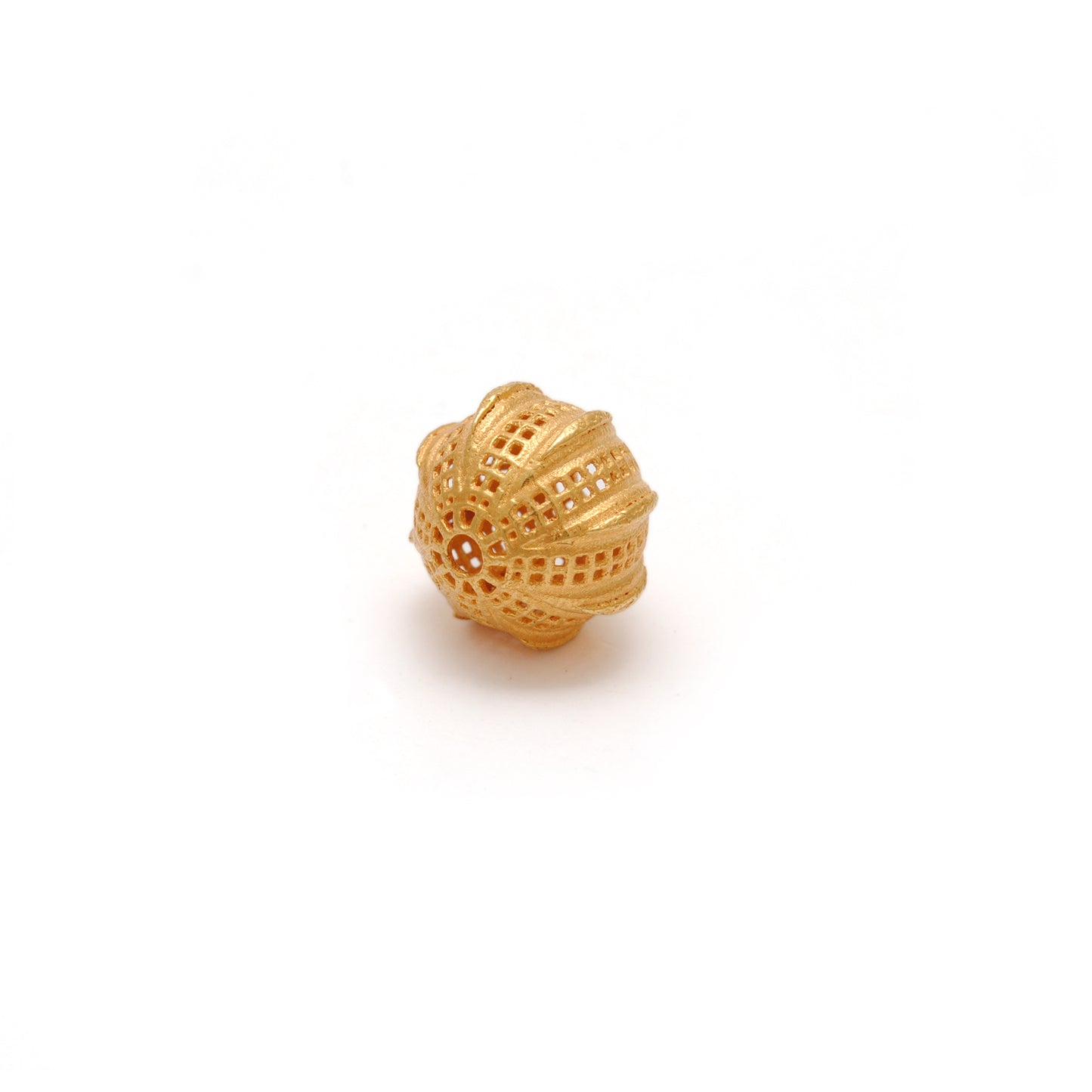18k Solid Yellow Gold Round Spacer Ball Beads-11X12 mm