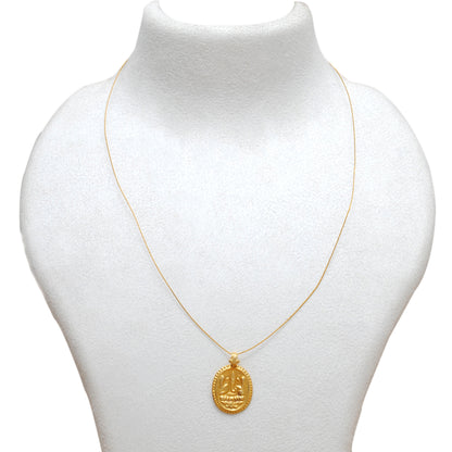 18k Solid Yellow Gold God Ganesha Pendant