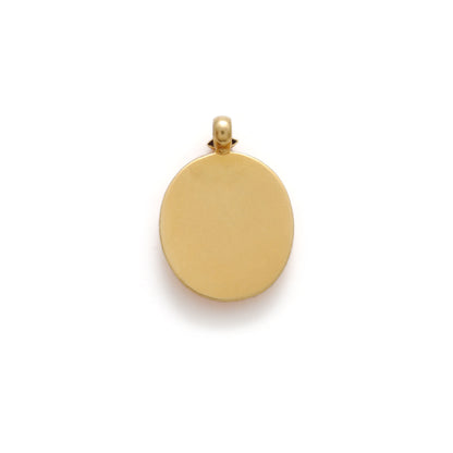 18k Solid Yellow Gold Indian Goddess Charm Pendant