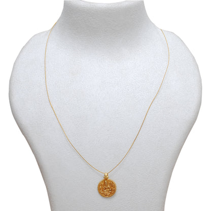 Divine Grace 18K Gold Charm Pendant of Indian Goddess