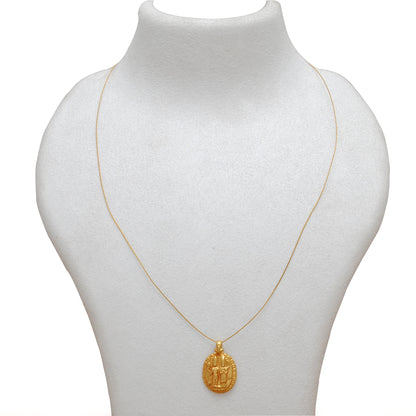 18k Solid Yellow Gold Indian God Charm Pendant