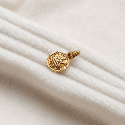 18k Solid Yellow Gold Indian Goddess Charm Pendant