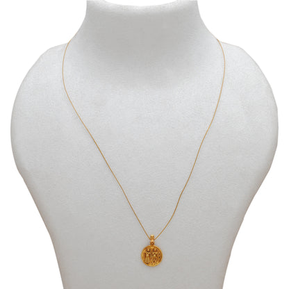 18k Gold Religious Charm Pendant