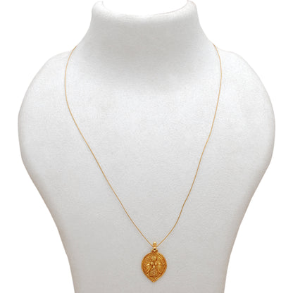 Religious Charm 18k Gold Pendant of Indian Goddess