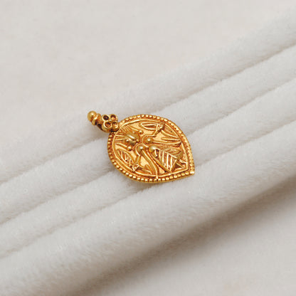 Religious Charm 18k Gold Pendant of Indian Goddess
