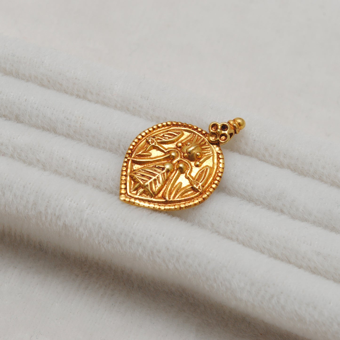Religious Charm 18k Gold Pendant of Indian Goddess