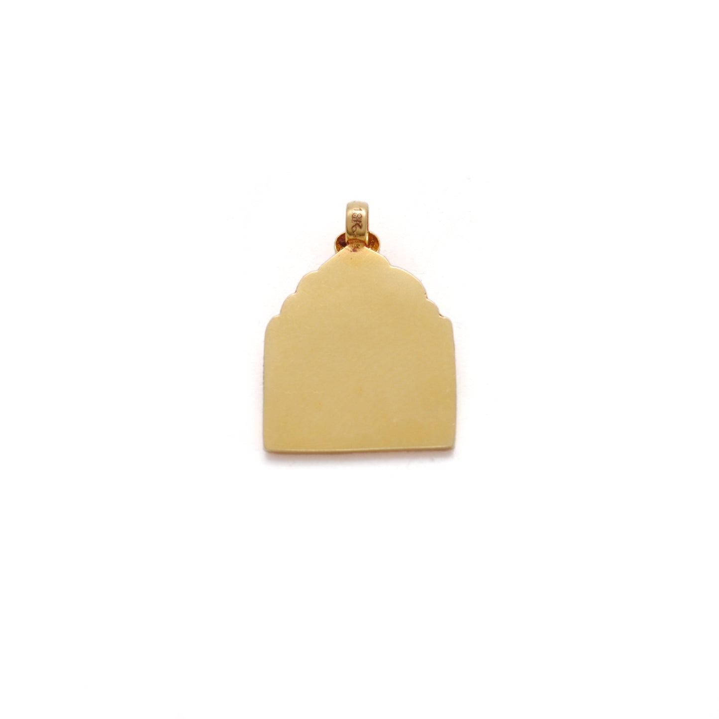 18k Solid Yellow Gold Indian Goddess Durga Pendant