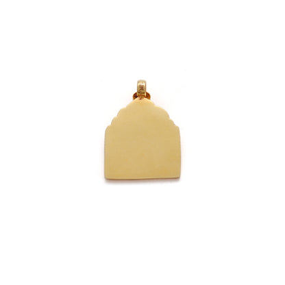 18k Solid Yellow Gold Indian Goddess Durga Pendant