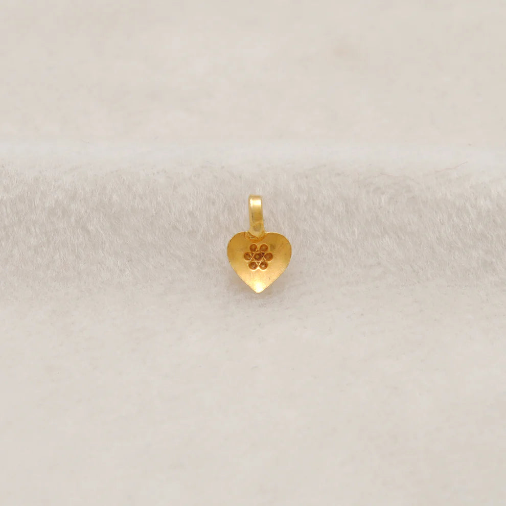Timeless 18K Solid Gold Heart Charm Pendant