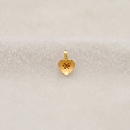 Timeless 18K Solid Gold Heart Charm Pendant
