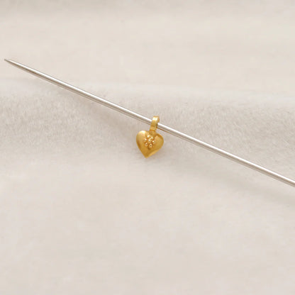 Timeless 18K Solid Gold Heart Charm Pendant