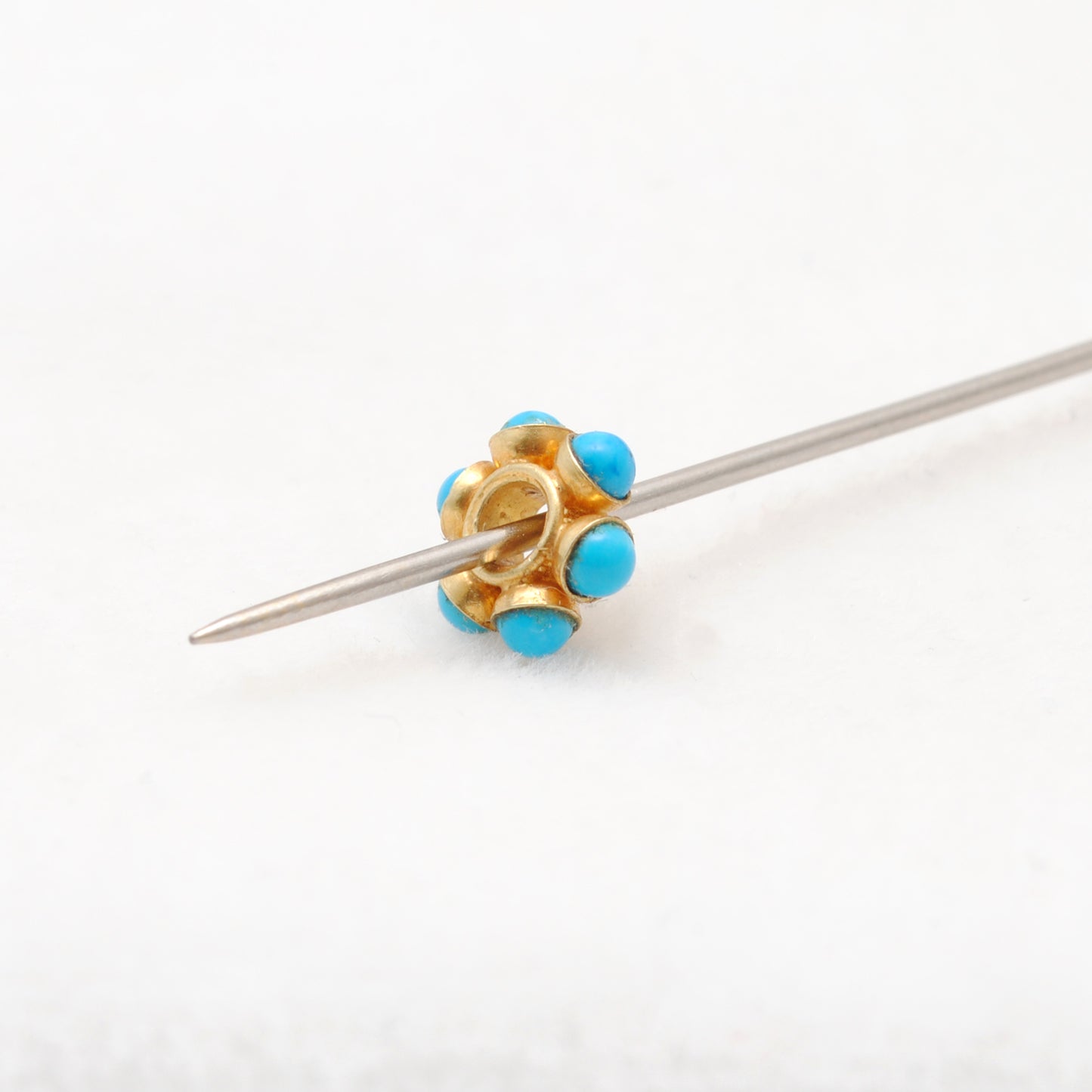 18k Gold Stone Wheel Spacer Bead For Jewelry Making