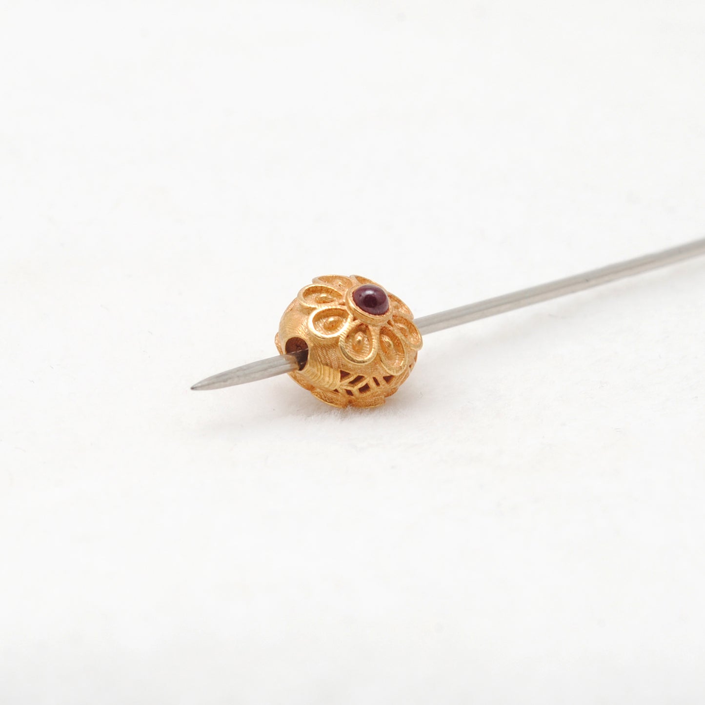 18k Yellow Gold Fancy Gemstone Rondelle Spacer Beads 8mm