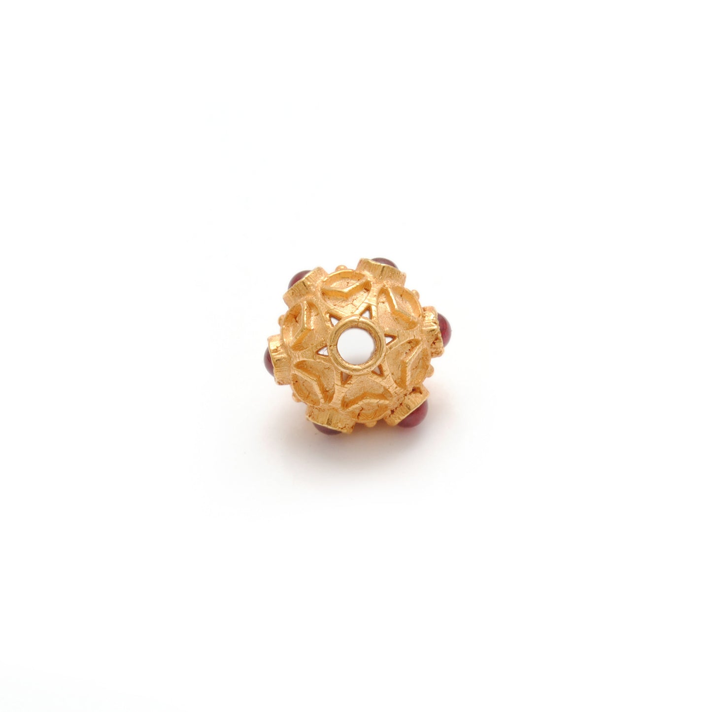 18k Yellow Gold Gemstone Rondelle Beads Jewelry Supplies 8.5mm