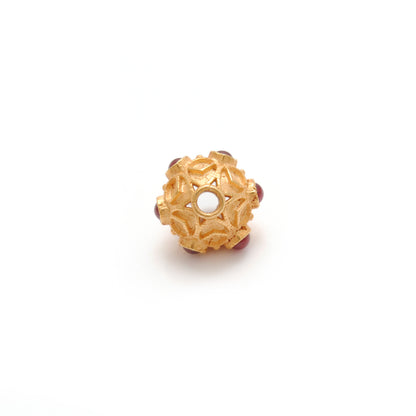 18k Yellow Gold Gemstone Rondelle Beads Jewelry Supplies 8.5mm