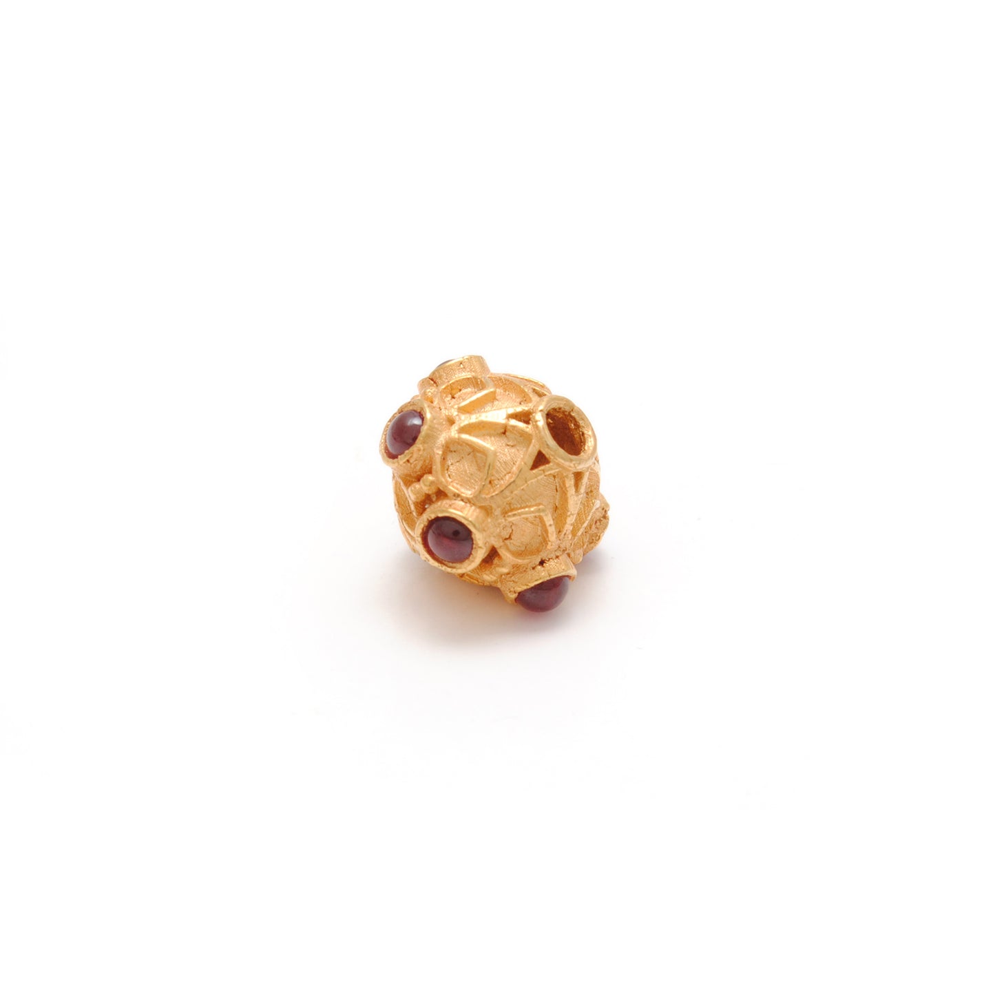 18k Yellow Gold Gemstone Rondelle Beads Jewelry Supplies 8.5mm