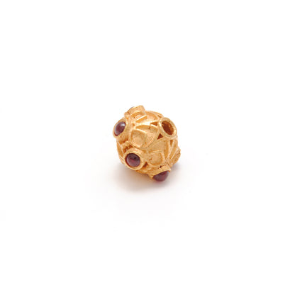 18k Yellow Gold Gemstone Rondelle Beads Jewelry Supplies 8.5mm
