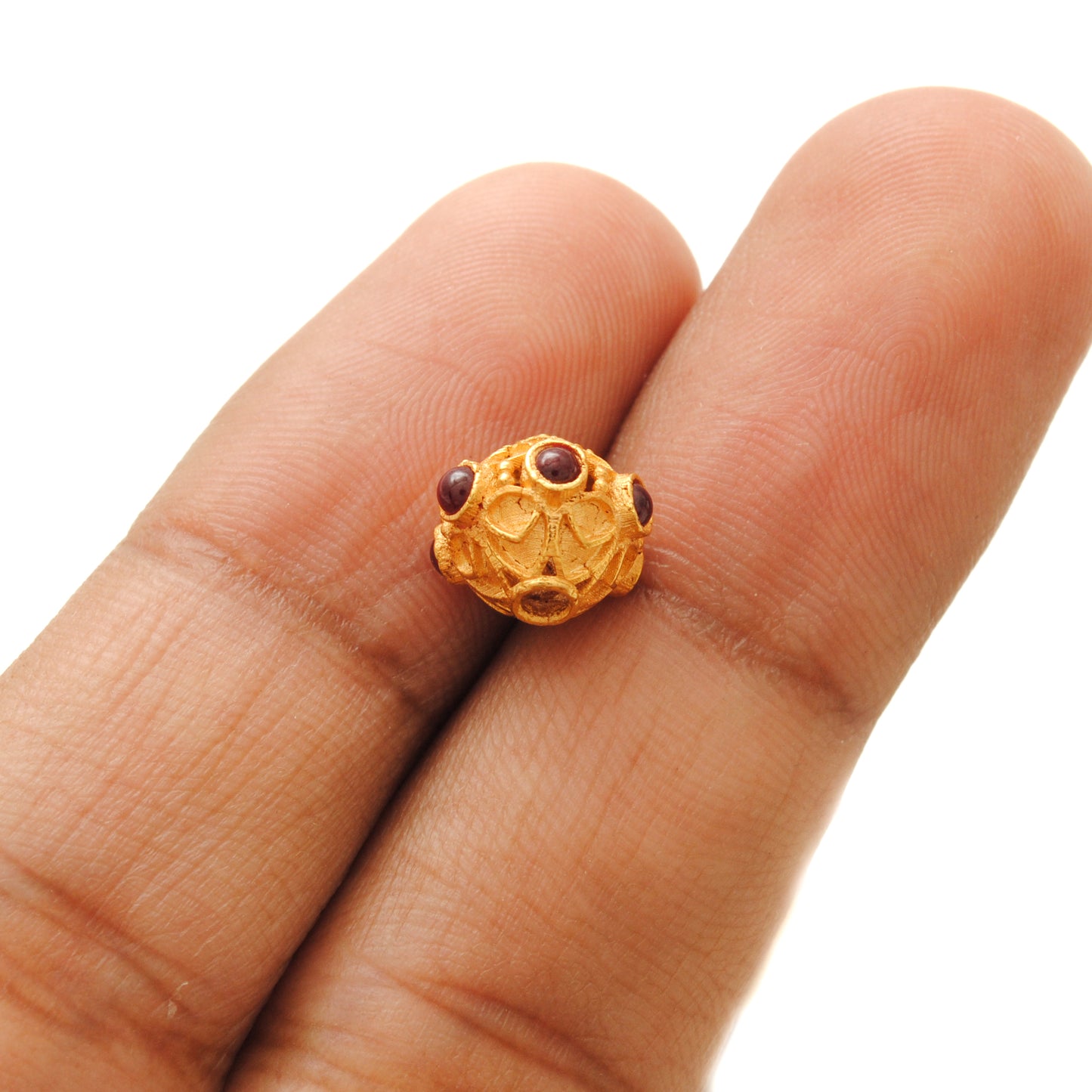 18k Yellow Gold Gemstone Rondelle Beads Jewelry Supplies 8.5mm