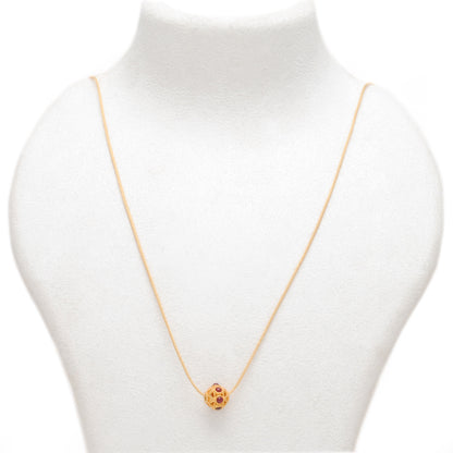 18k Yellow Gold Studded Stone Rondelle Beads 8mm Findings