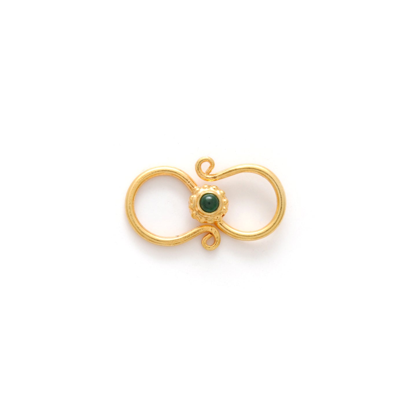 18k Yellow Gold Antique Stone S Clasp Lock Findings 16mm