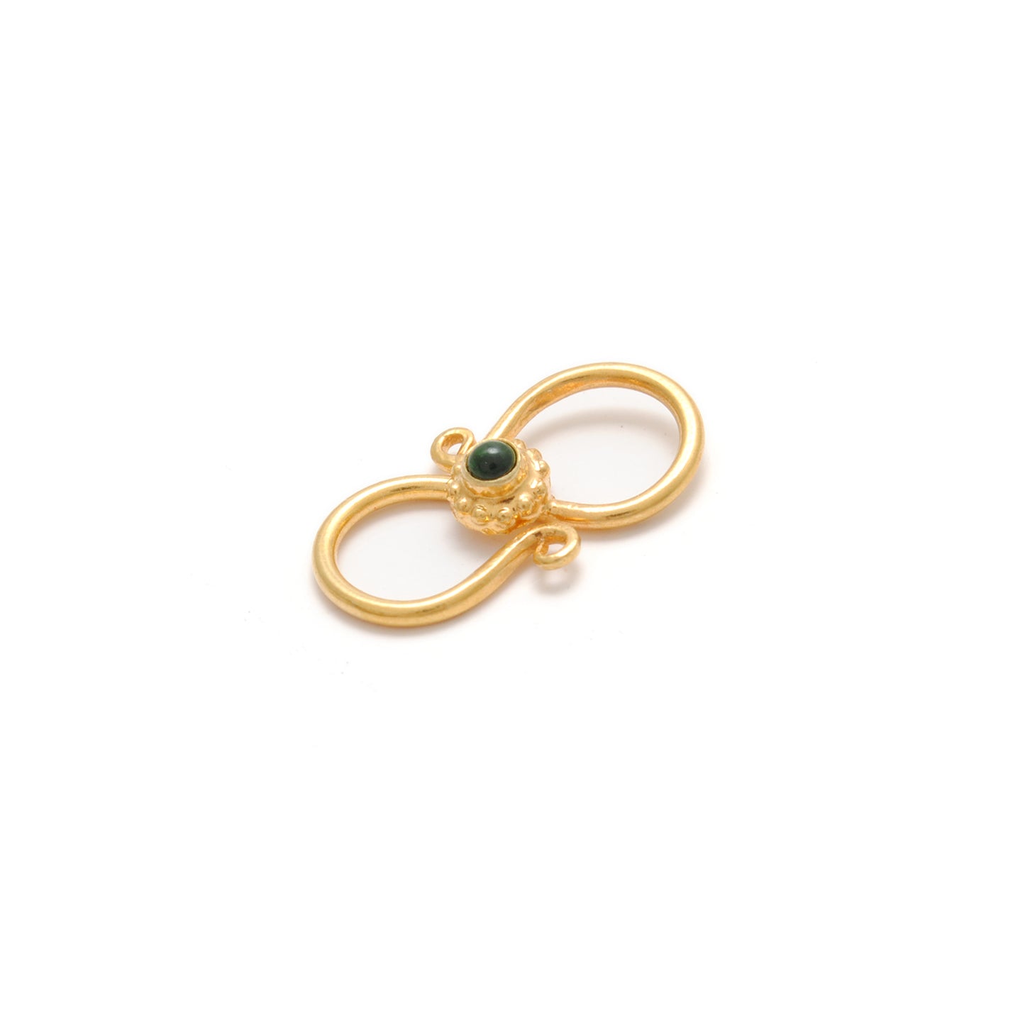 18k Yellow Gold Antique Stone S Clasp Lock Findings 16mm