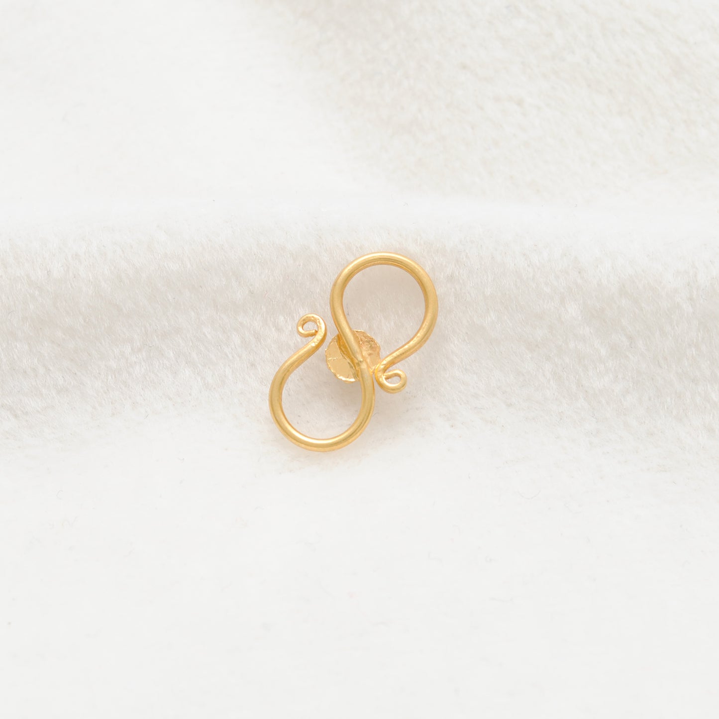 18k Yellow Gold Antique Stone S Clasp Lock Findings 16mm