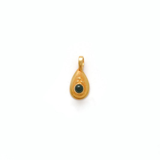 18k Yellow Gold Tear Drop Stone Charm Pendent 7mm