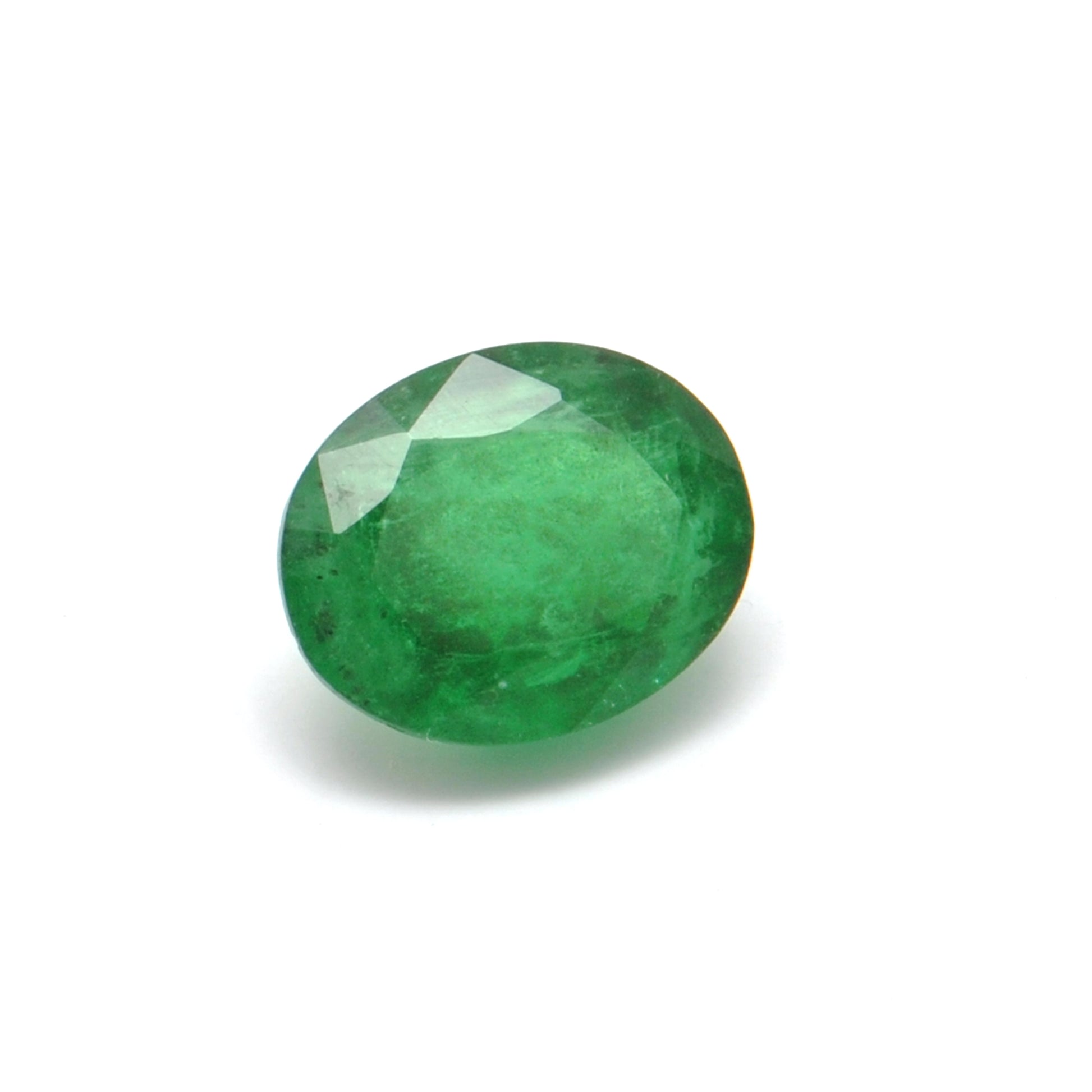 Natural Zambian Emerald 1.90 Carat Oval Faceted Gemstone by Kanika Creations