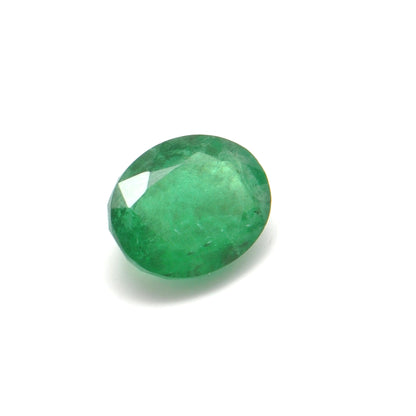 Natural Zambian Emerald 1.90 Carat Oval Faceted Gemstone by Kanika Creations