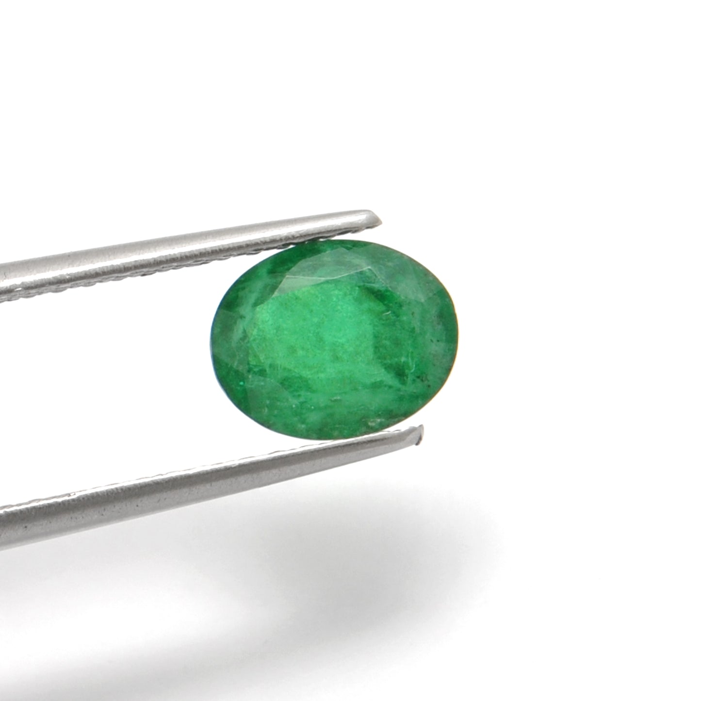 Natural Zambian Emerald 1.90 Carat Oval Faceted Gemstone by Kanika Creations