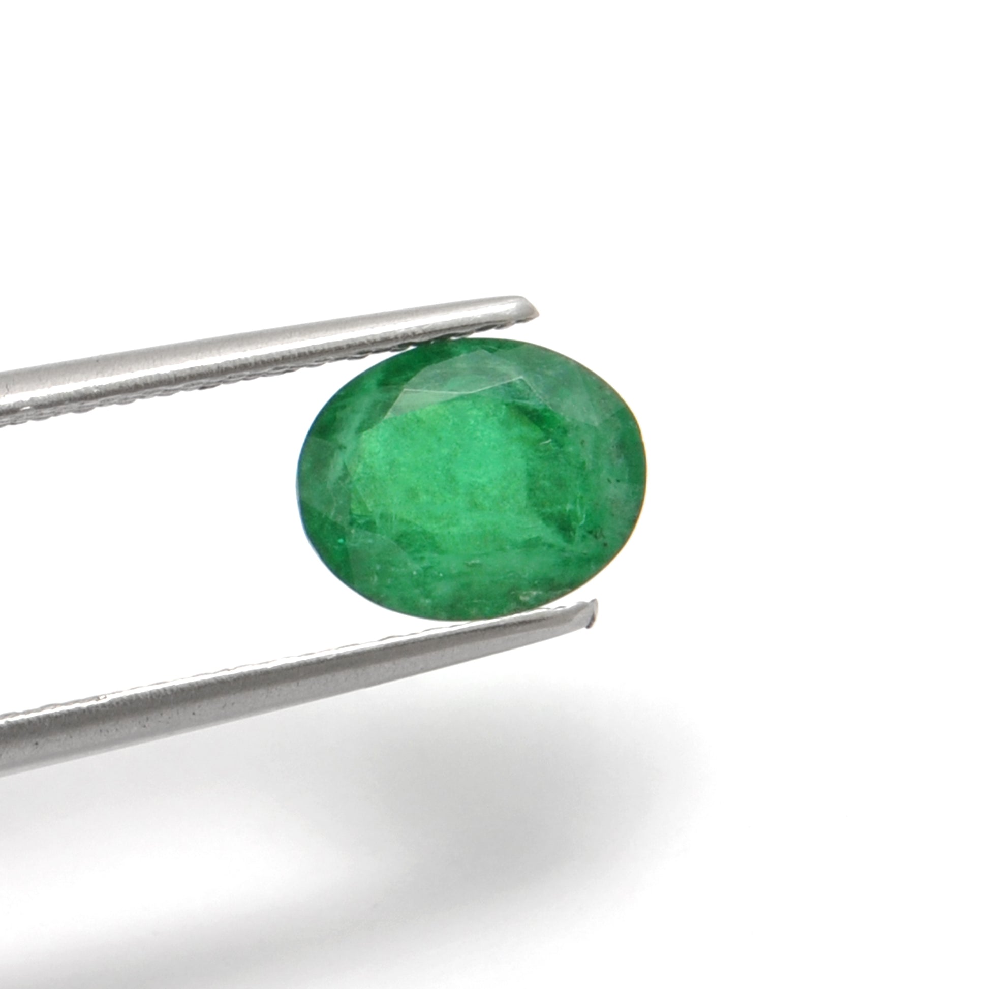 Natural Zambian Emerald 1.90 Carat Oval Faceted Gemstone by Kanika Creations