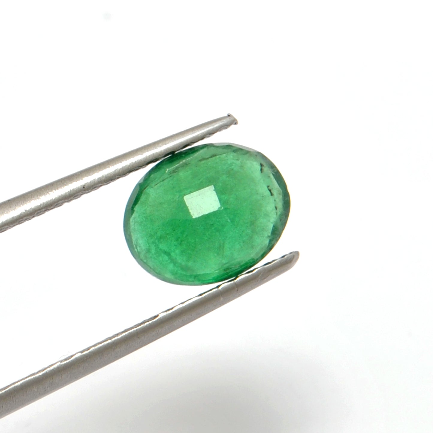 Natural Zambian Emerald 1.90 Carat Oval Faceted Gemstone by Kanika Creations