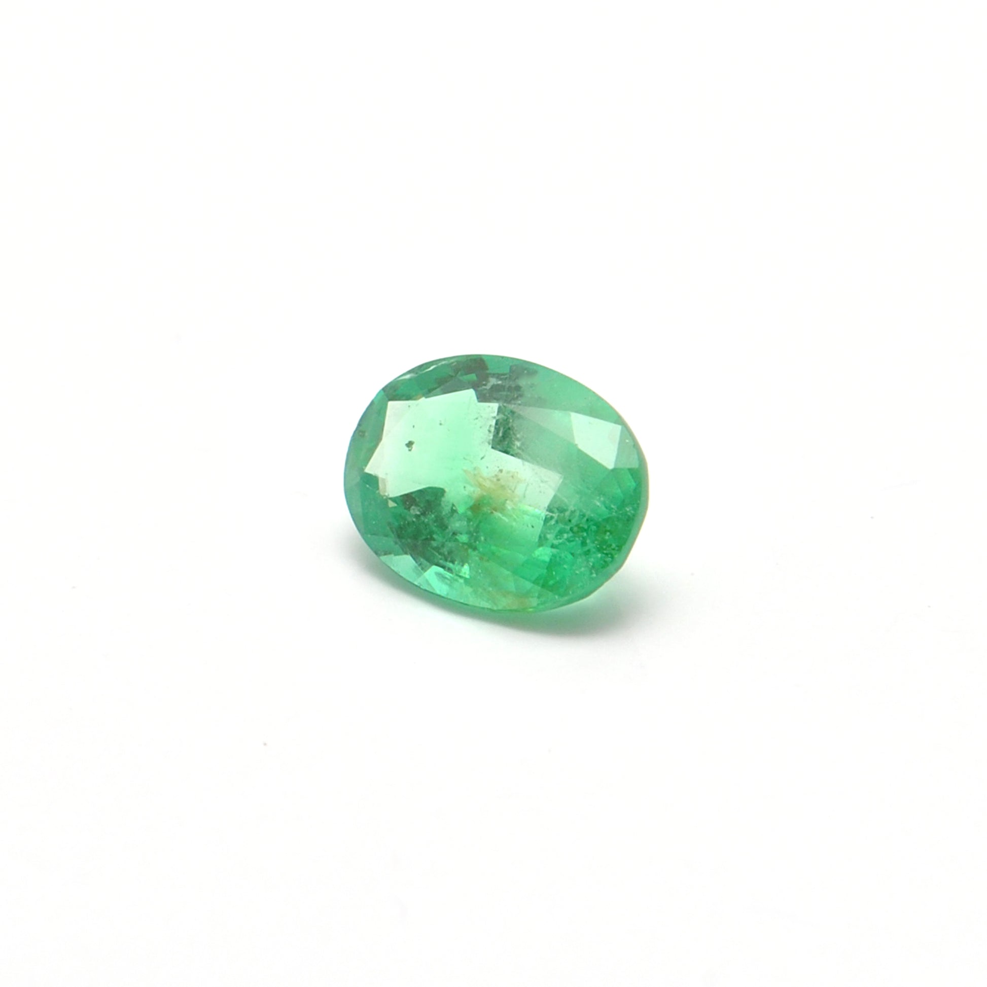 Natural Zambian Emerald Faceted Oval 1.00 Carat - 8x6mm Gemstone - Kanika Creations