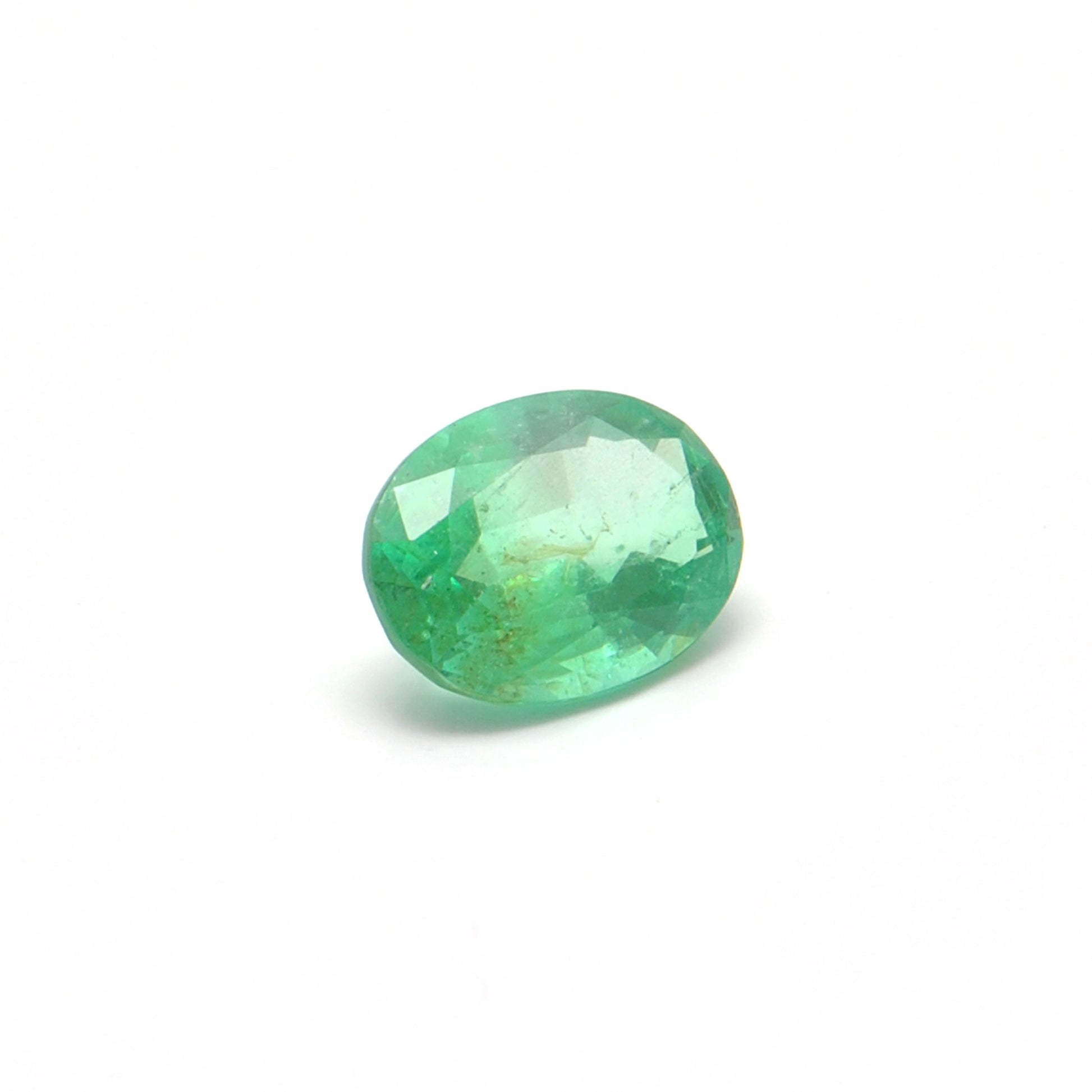 Natural Zambian Emerald Faceted Oval 1.00 Carat - 8x6mm Gemstone - Kanika Creations