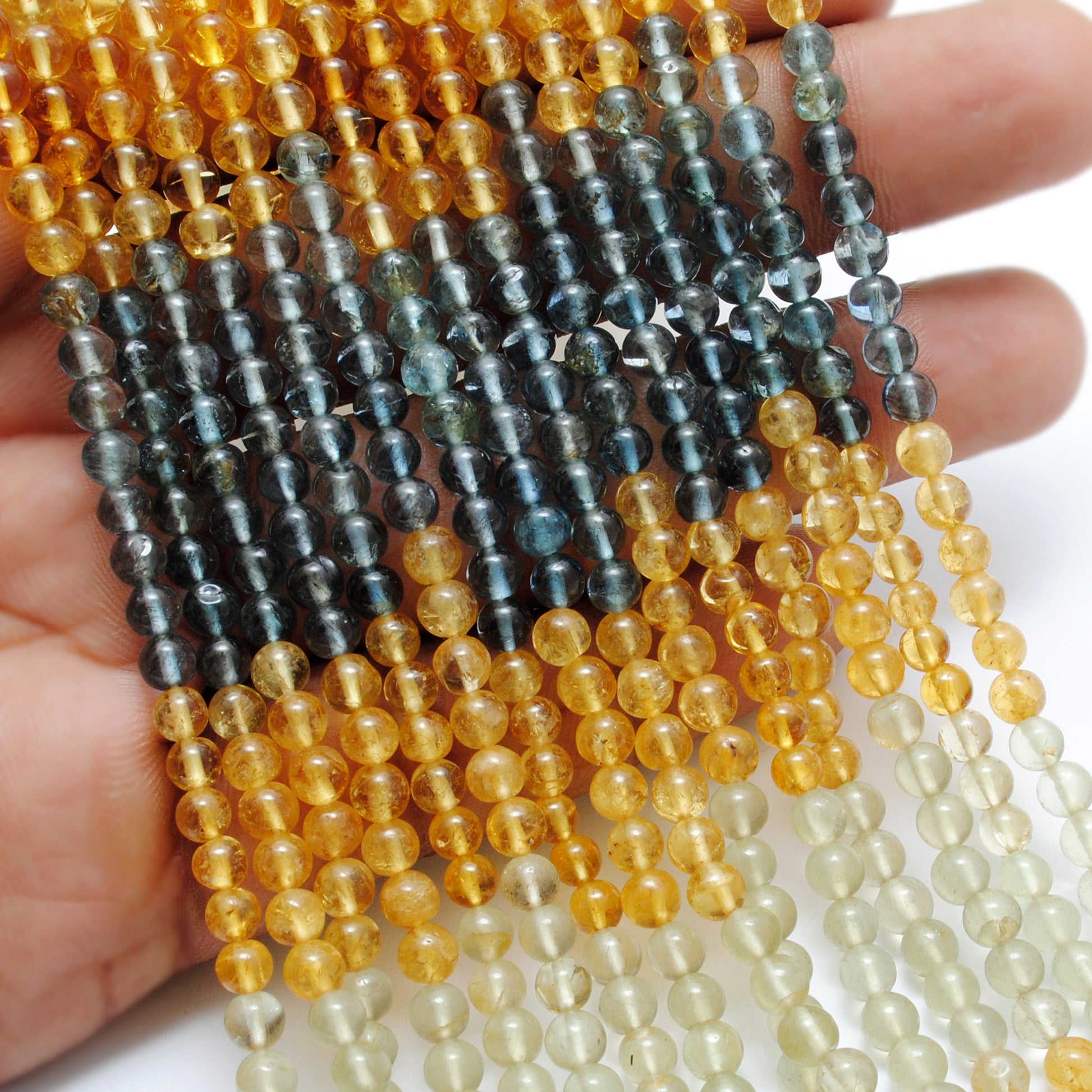 4-4.5mm Multi Aquamarine Beads, 15-Inch Strand – Kanika Creations - Kanika Creations