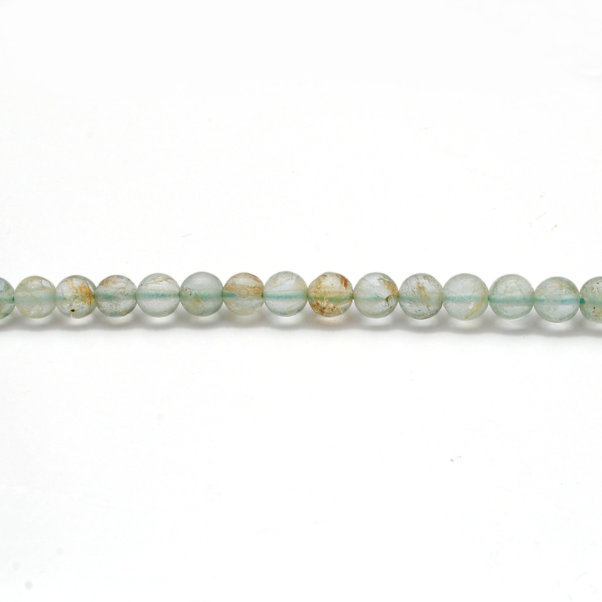 3-3.5 mm Natural Aquamarine Round Gemstone Beads – 15.5" Strand – DIY Jewelry Making - Kanika Creations