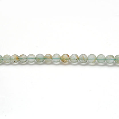 3-3.5 mm Natural Aquamarine Round Gemstone Beads – 15.5" Strand – DIY Jewelry Making - Kanika Creations