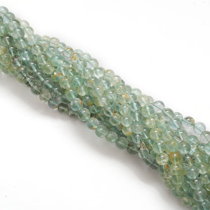 7-9mm Natural Aquamarine Smooth Round Beads - 15" Strand - Healing Crystal Gemstone Strand - Kanika Creations