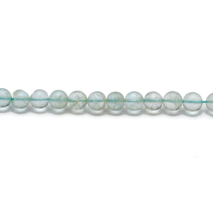 Premium Natural Aquamarine Beads – 6-6.5mm Round – 15" Strand for Jewelry Designers - Kanika Creations