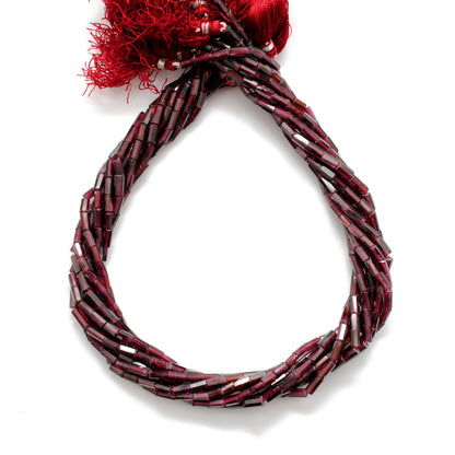 Rhodolite Garnet Tube Beads, Mixed Size, 17" Long – Kanika Creations - Kanika Creations