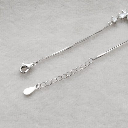925 Sterling Silver Dainty CZ Butterfly Bracelet – Minimalist Jewelry – Birthday Gift - Kanika Creations