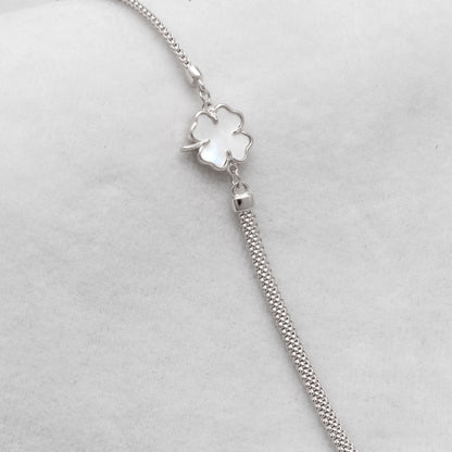 925 Silver Enamel Flower Bracelet – 8 Inch, Gold & Silver Plated, Elegant Gift for Her - Kanika Creations