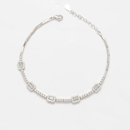 925 Sterling Silver Cubic Zirconia Wraparound Bracelet – Elegant Spiral Gift Jewelry for Her - Kanika Creations