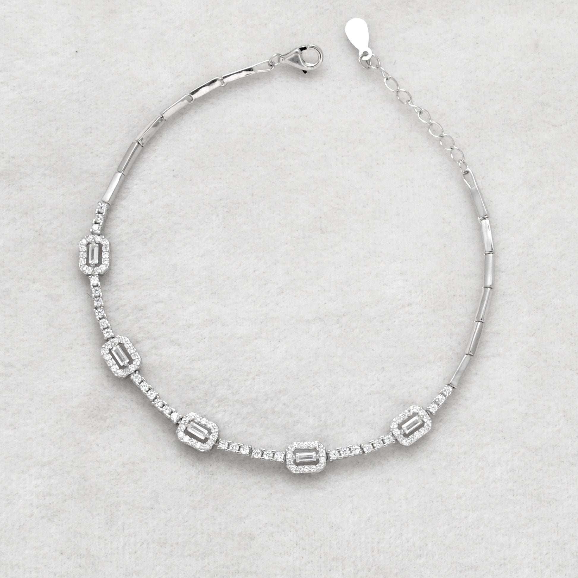 925 Sterling Silver Cubic Zirconia Wraparound Bracelet – Elegant Spiral Gift Jewelry for Her - Kanika Creations